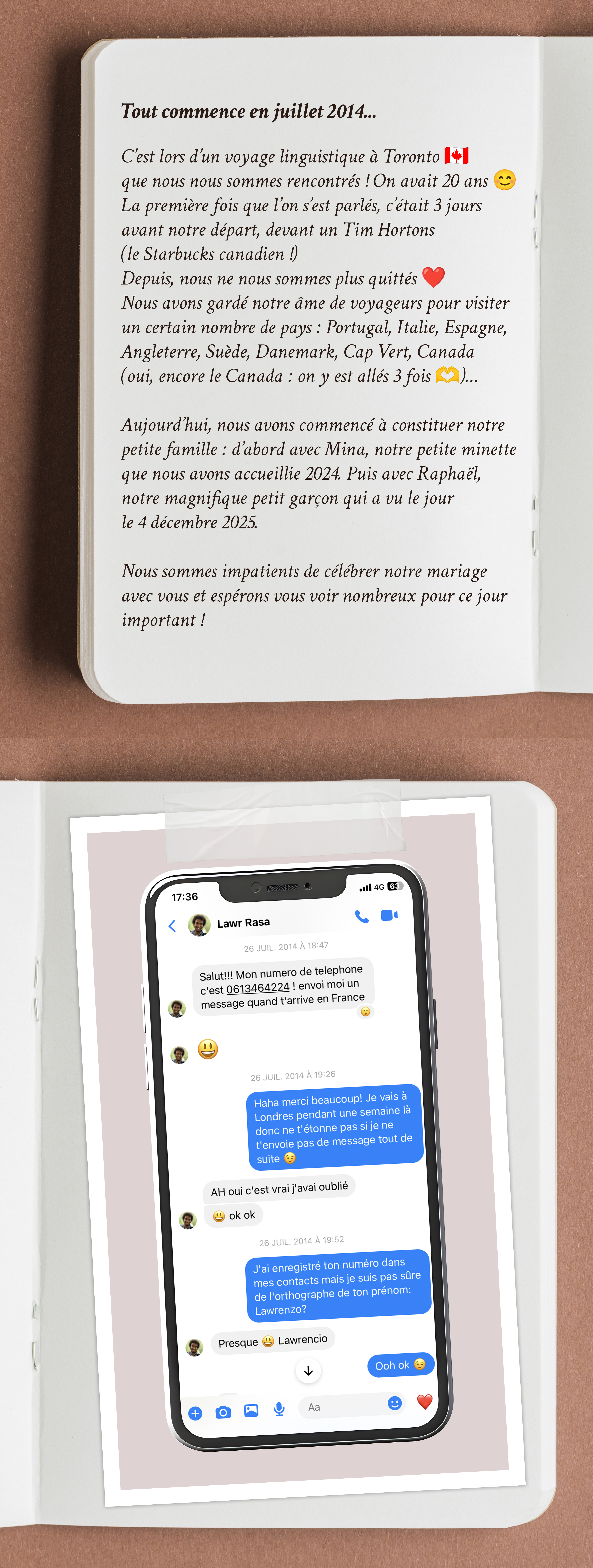 carnet notre histoire